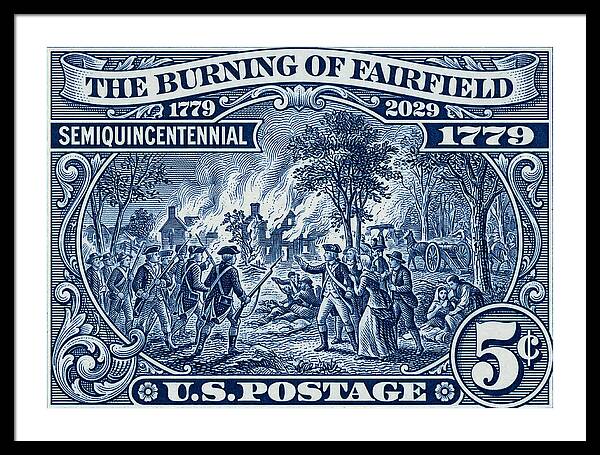 Burning of Fairfield 5c 1 - Framed Print