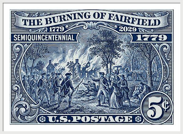 Burning of Fairfield 5c 1 - Framed Print