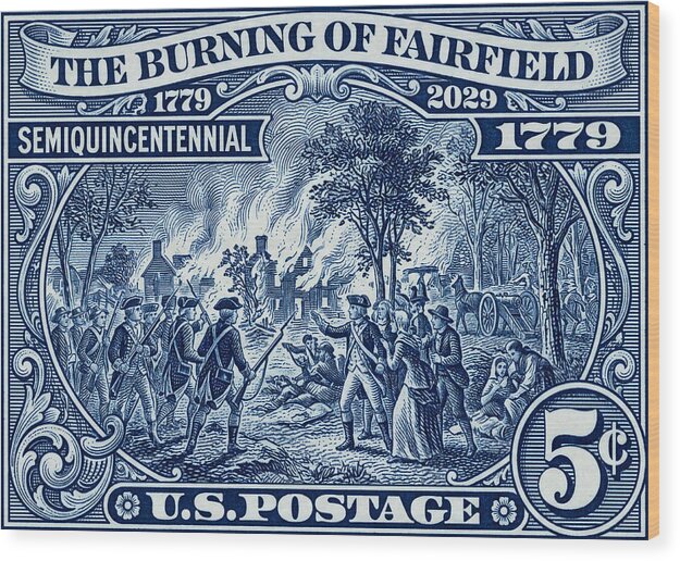 Burning of Fairfield 5c 1 - Wood Print