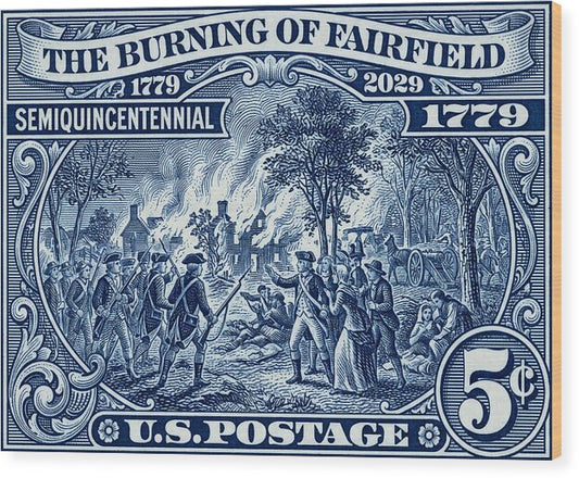 Burning of Fairfield 5c 1 - Wood Print