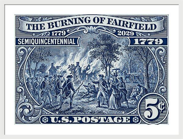 Burning of Fairfield 5c 1 - Framed Print