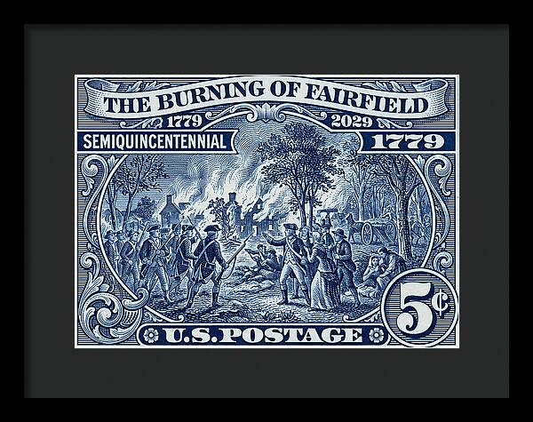 Burning of Fairfield 5c 1 - Framed Print