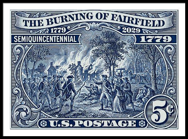 Burning of Fairfield 5c 1 - Framed Print
