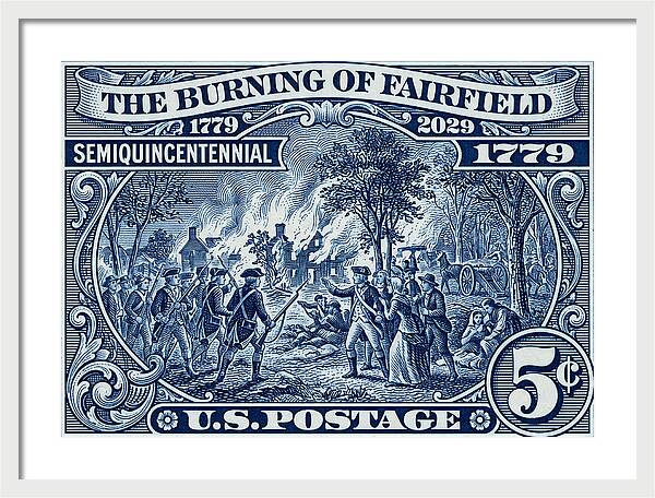 Burning of Fairfield 5c 1 - Framed Print