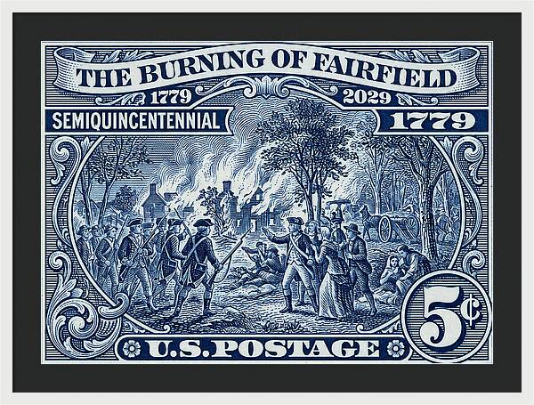 Burning of Fairfield 5c 1 - Framed Print