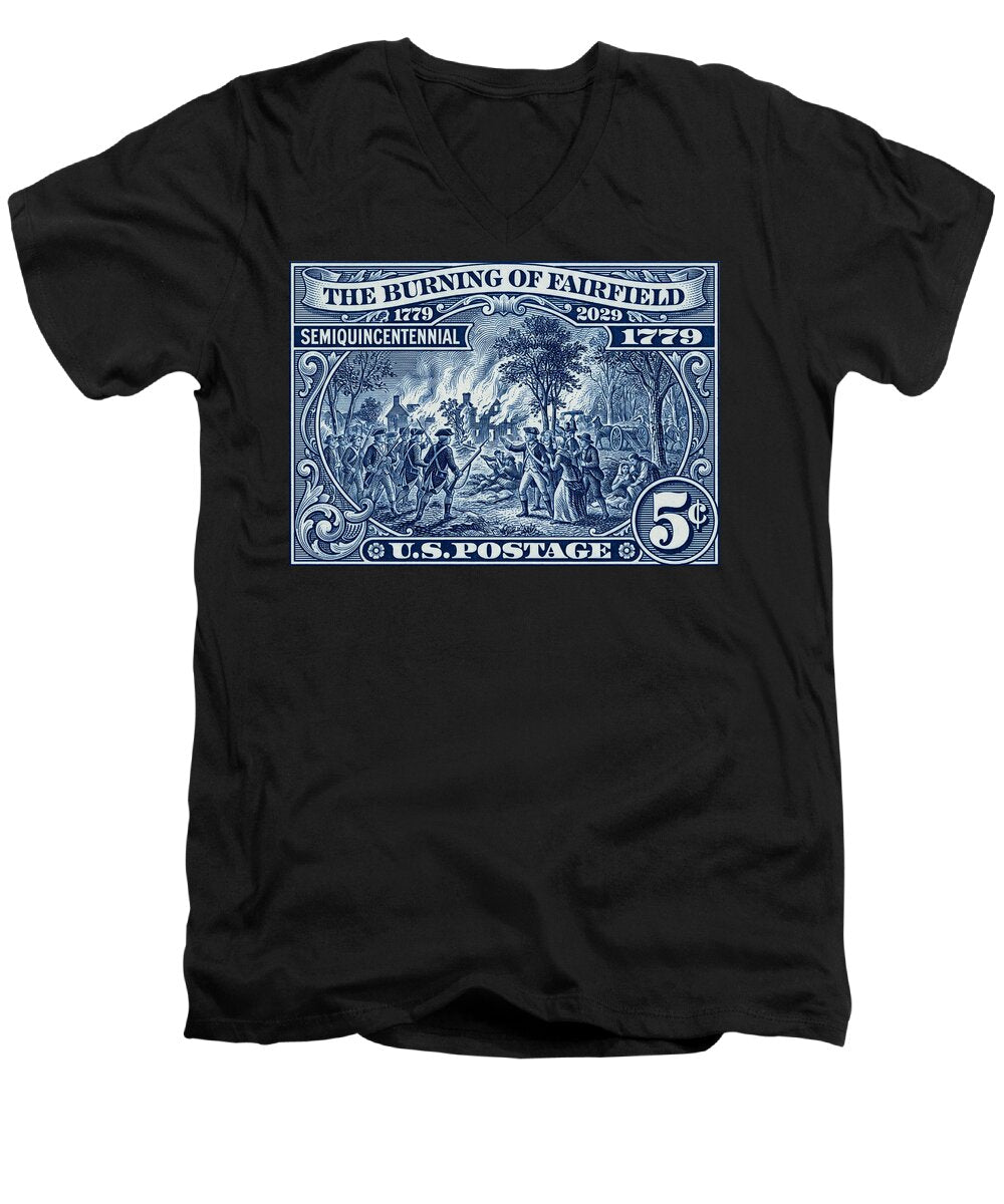 Burning of Fairfield 5c 1 - Men's V-Neck T-Shirt