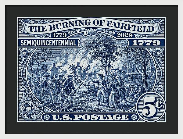 Burning of Fairfield 5c 1 - Framed Print