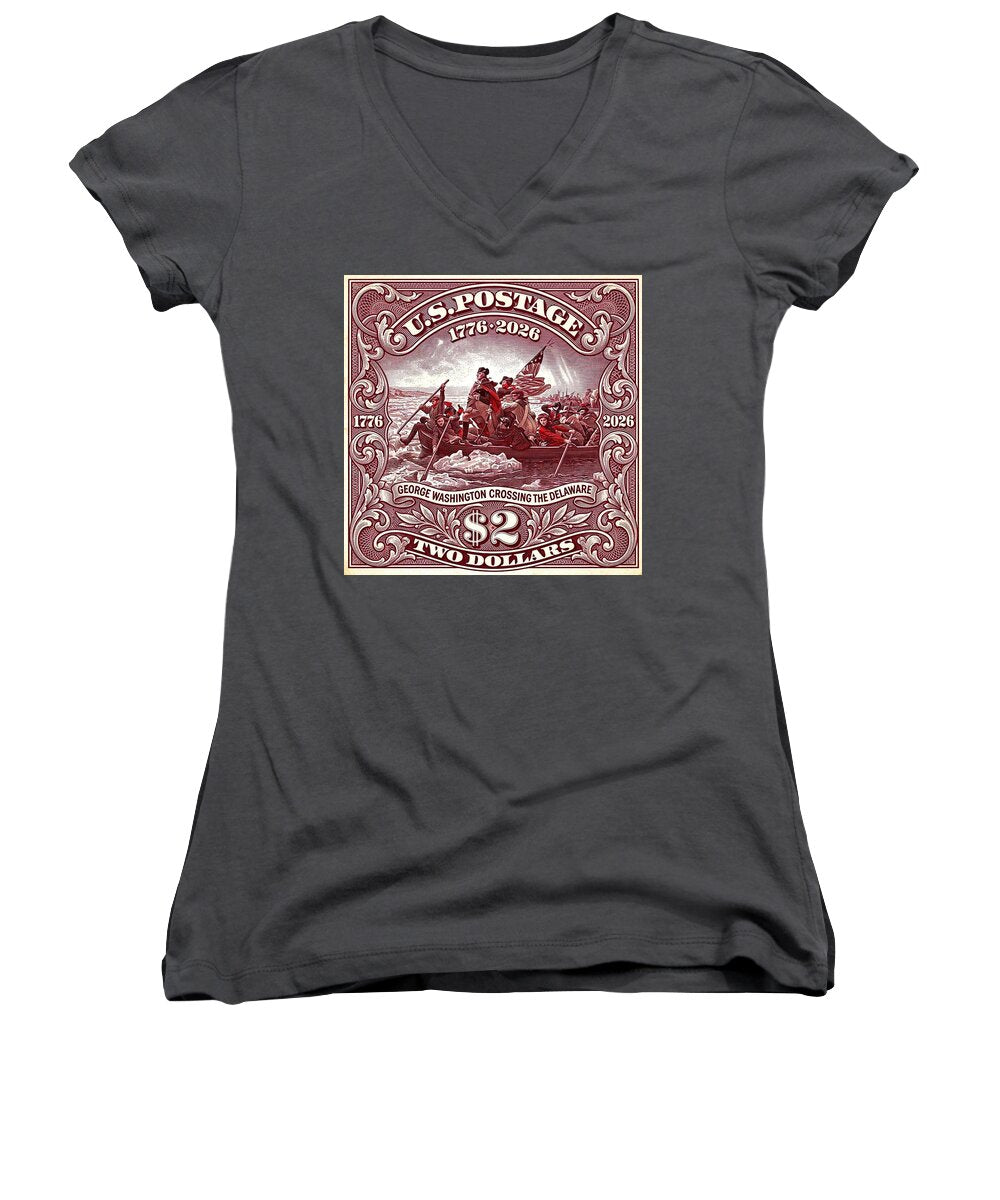 Crossing the Delaware $2 1 - Women's V-Neck