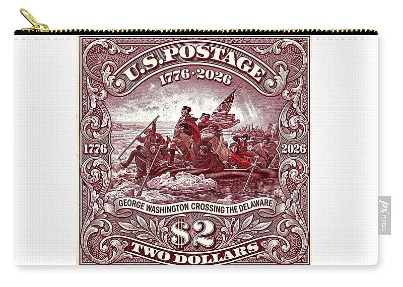 Crossing the Delaware $2 1 - Zip Pouch