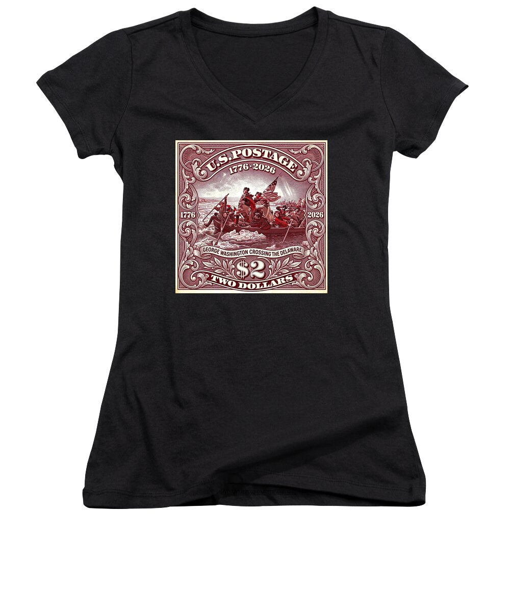 Crossing the Delaware $2 1 - Women's V-Neck