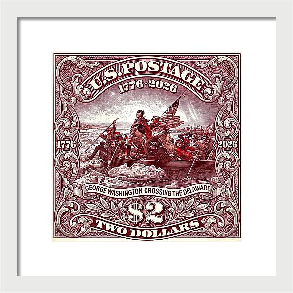 Crossing the Delaware $2 1 - Framed Print