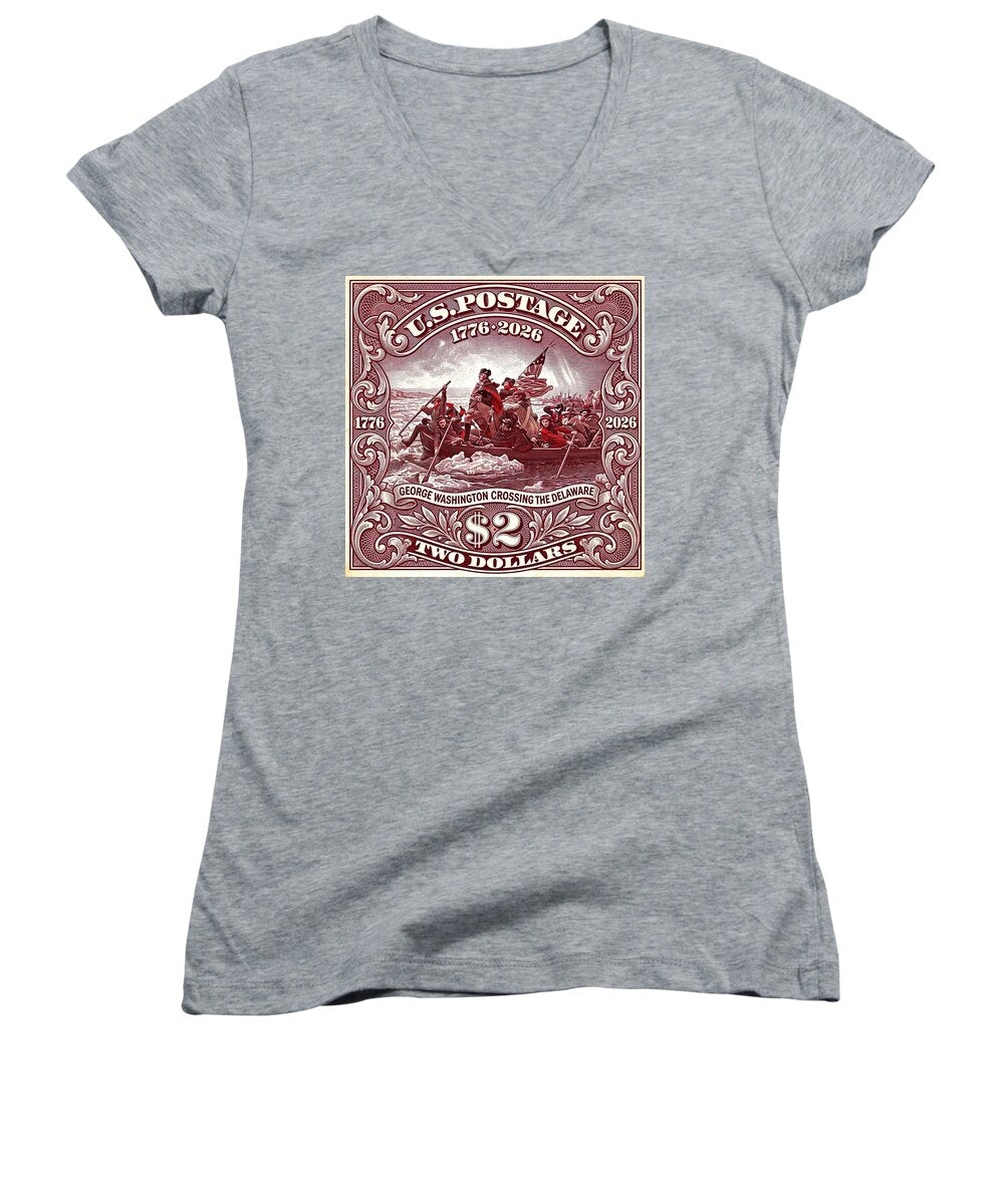 Crossing the Delaware $2 1 - Women's V-Neck