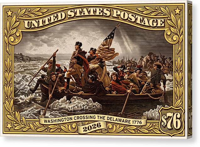 Crossing the Delaware $76 2 - Canvas Print