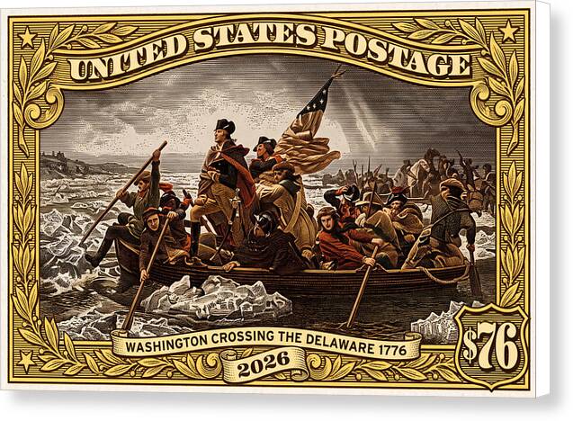 Crossing the Delaware $76 2 - Canvas Print