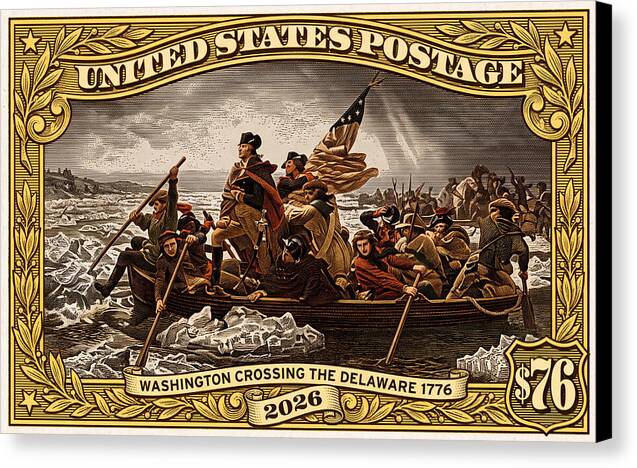 Crossing the Delaware $76 2 - Canvas Print
