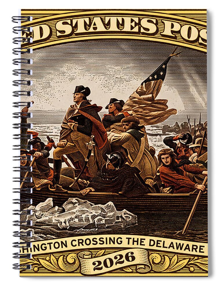 Crossing the Delaware $76 2 - Spiral Notebook