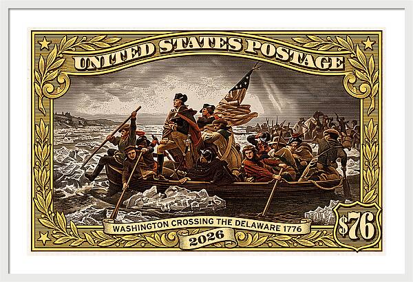 Crossing the Delaware $76 2 - Framed Print