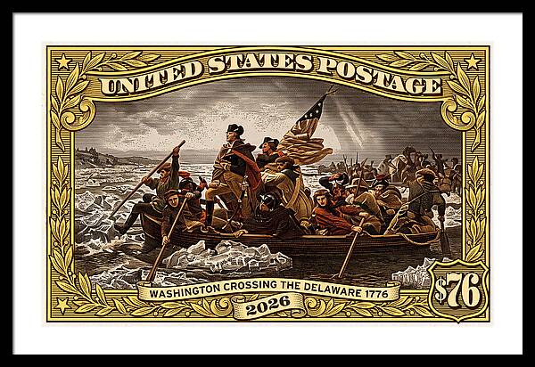 Crossing the Delaware $76 2 - Framed Print