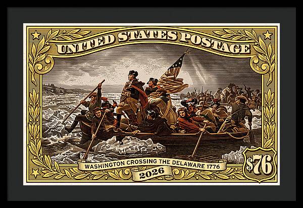 Crossing the Delaware $76 2 - Framed Print