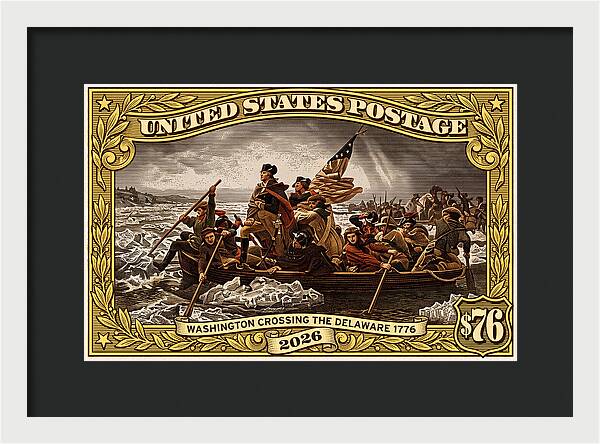 Crossing the Delaware $76 2 - Framed Print