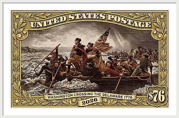 Crossing the Delaware $76 2 - Framed Print