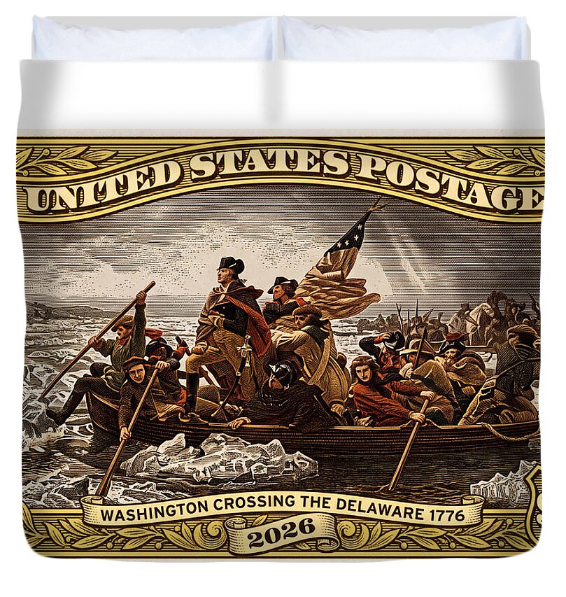 Crossing the Delaware $76 2 - Duvet Cover