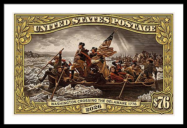 Crossing the Delaware $76 2 - Framed Print