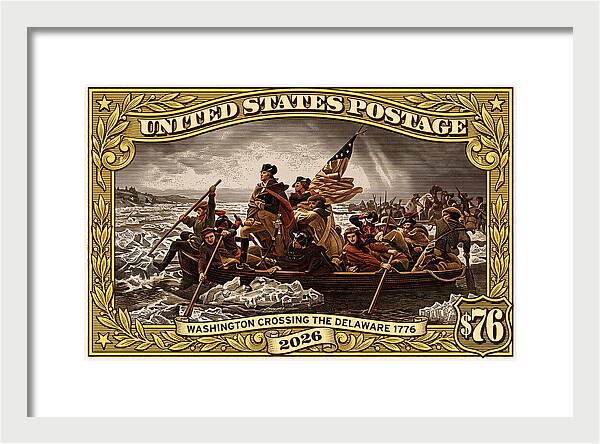 Crossing the Delaware $76 2 - Framed Print