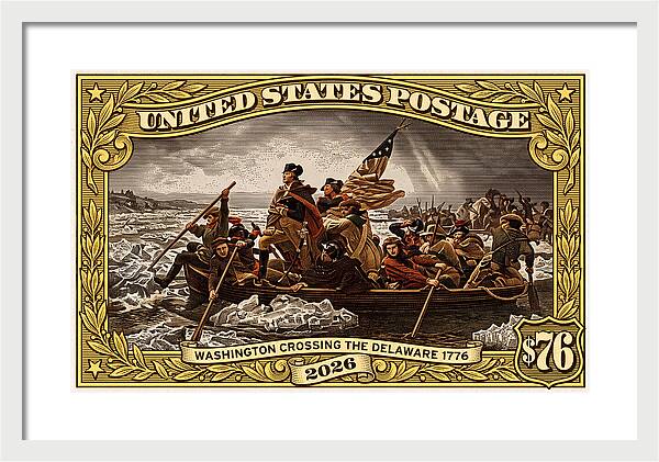 Crossing the Delaware $76 2 - Framed Print