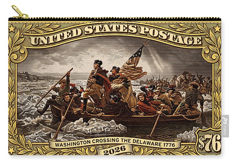 Crossing the Delaware $76 2 - Zip Pouch
