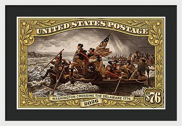 Crossing the Delaware $76 2 - Framed Print