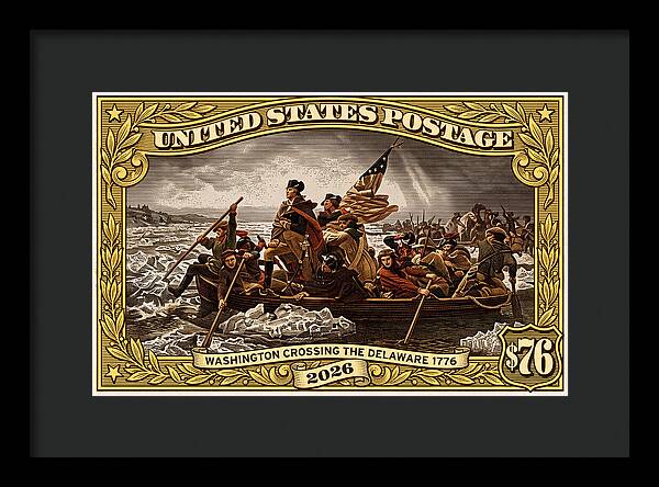 Crossing the Delaware $76 2 - Framed Print