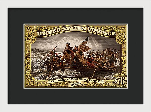 Crossing the Delaware $76 2 - Framed Print
