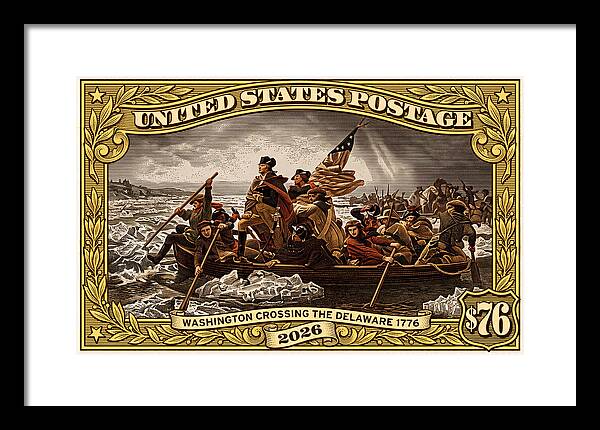 Crossing the Delaware $76 2 - Framed Print