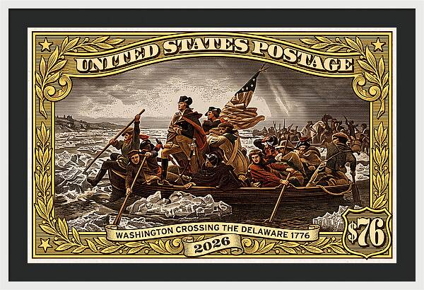 Crossing the Delaware $76 2 - Framed Print