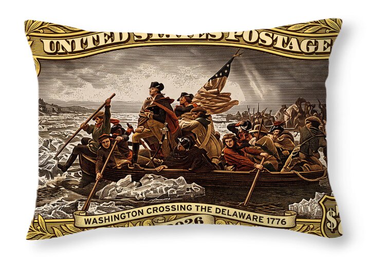 Crossing the Delaware $76 2 - Throw Pillow