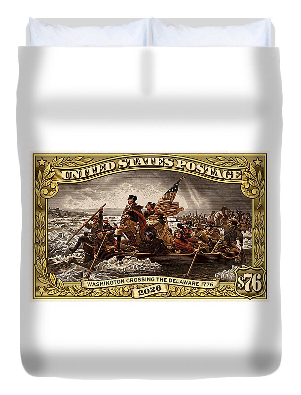 Crossing the Delaware $76 2 - Duvet Cover