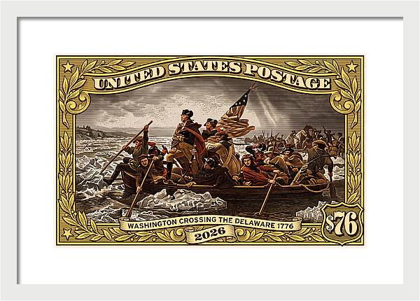 Crossing the Delaware $76 2 - Framed Print