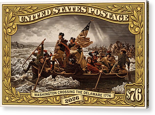 Crossing the Delaware $76 2 - Acrylic Print