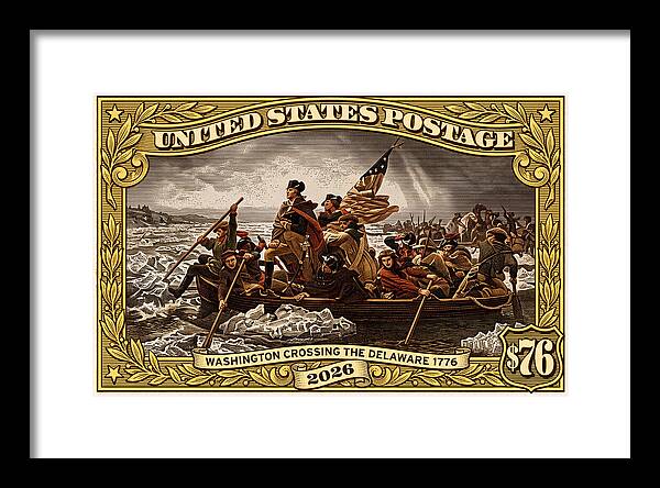 Crossing the Delaware $76 2 - Framed Print