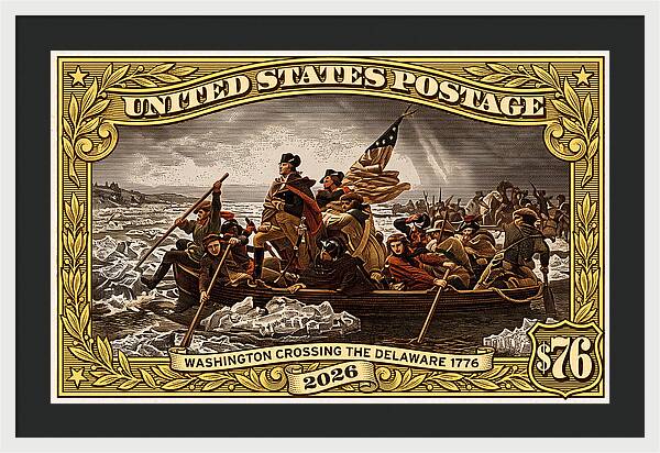 Crossing the Delaware $76 2 - Framed Print