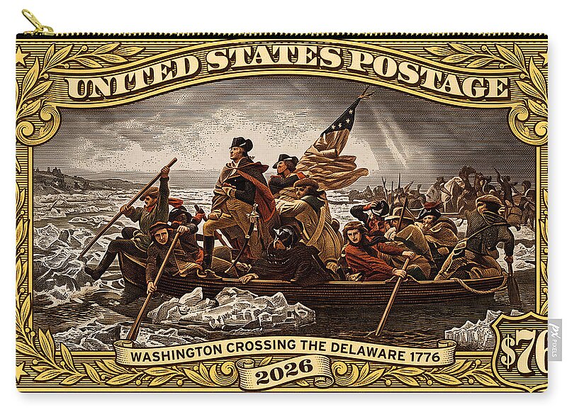 Crossing the Delaware $76 2 - Zip Pouch