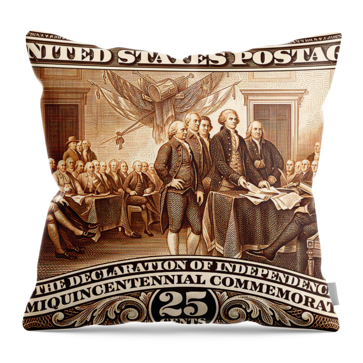 Declaration 25c 2 - Throw Pillow