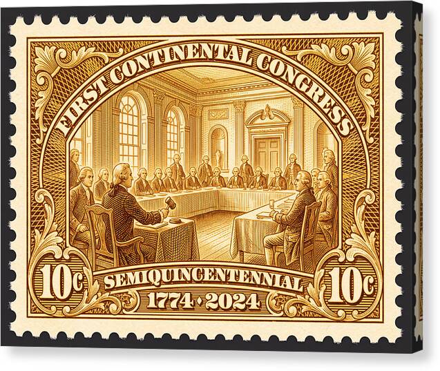 First Continental Congress 10c 1 - Canvas Print