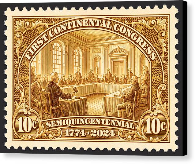 First Continental Congress 10c 1 - Canvas Print