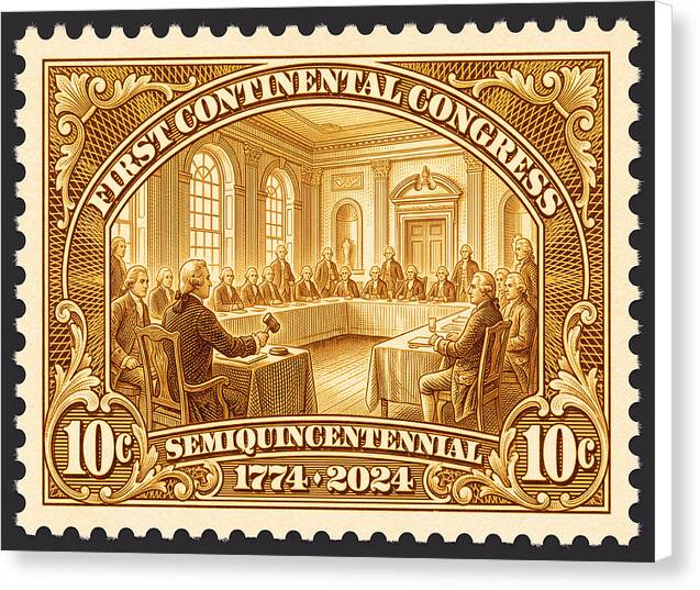 First Continental Congress 10c 1 - Canvas Print