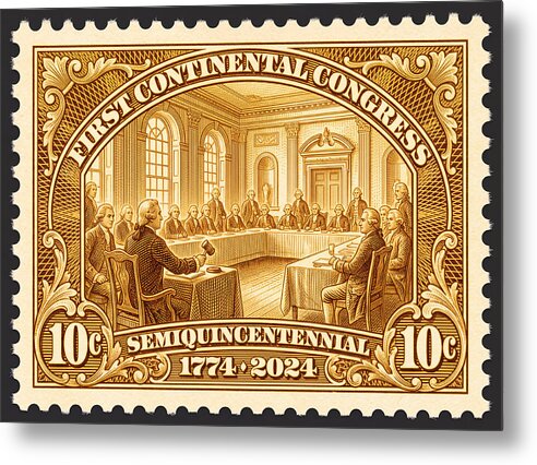 First Continental Congress 10c 1 - Metal Print