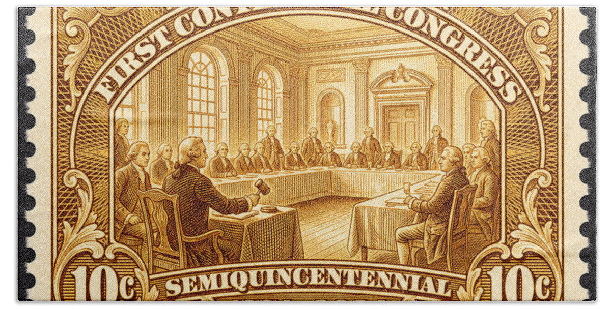 First Continental Congress 10c 1 - Bath Towel