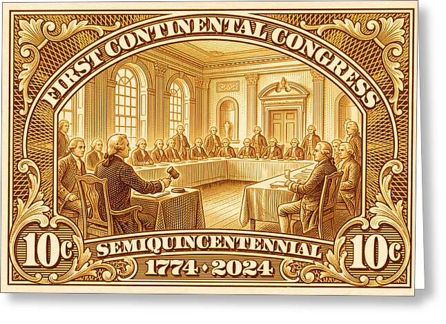 First Continental Congress 10c 1 - Greeting Card