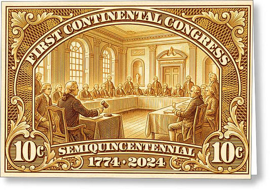 First Continental Congress 10c 1 - Greeting Card